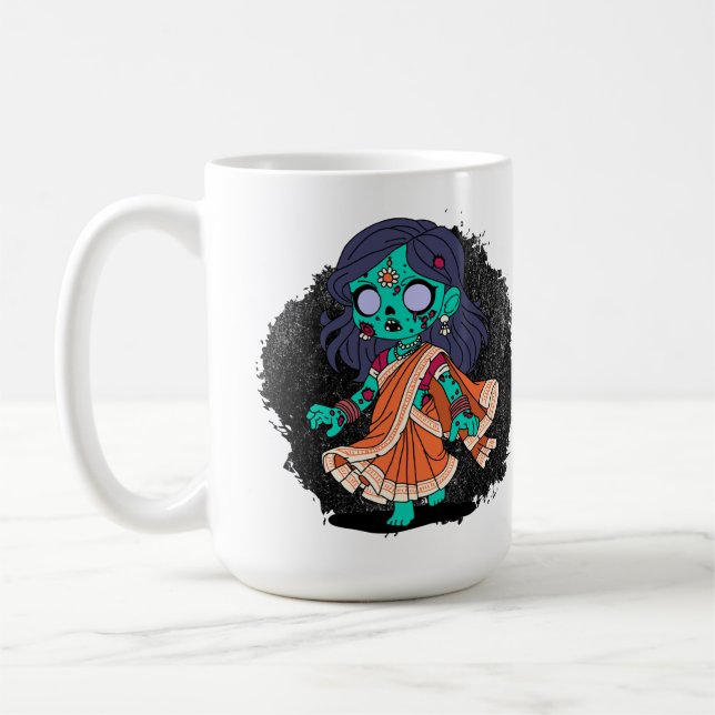 Cute Indian Zombie Coffee Mug (Left)