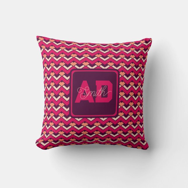 Cute Initial Custom Family Pillow (Front)