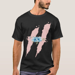 Cute Initial Monogram Floral Alphabet Letters H T-Shirt
