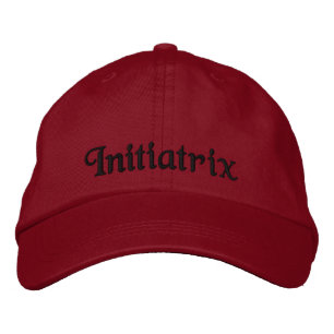 Cute Initiatrix Quote Seductive Red Black  Embroidered Hat