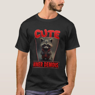 Cute Inner Demons  Trash Panda Devil Raccoon T-Shirt