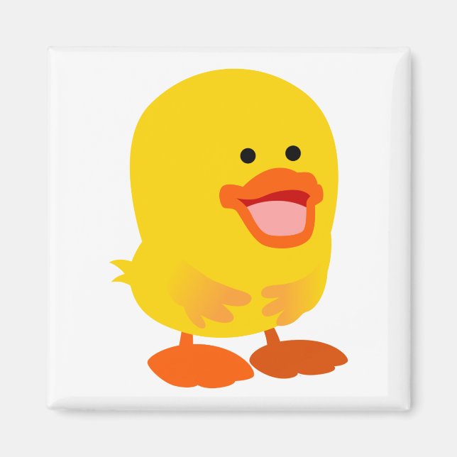 Cute Innocent Cartoon Duck Magnet (Front)