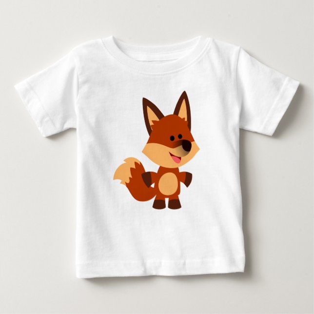 Cute Innocent Cartoon Fox Baby T-Shirt (Front)