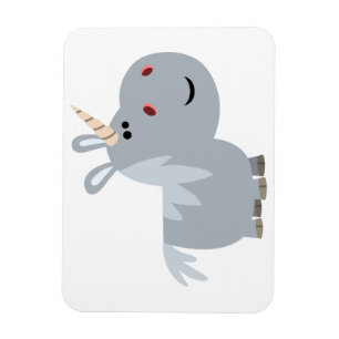 Cute Inscrutable Cartoon Unicorn Flexible Magnet