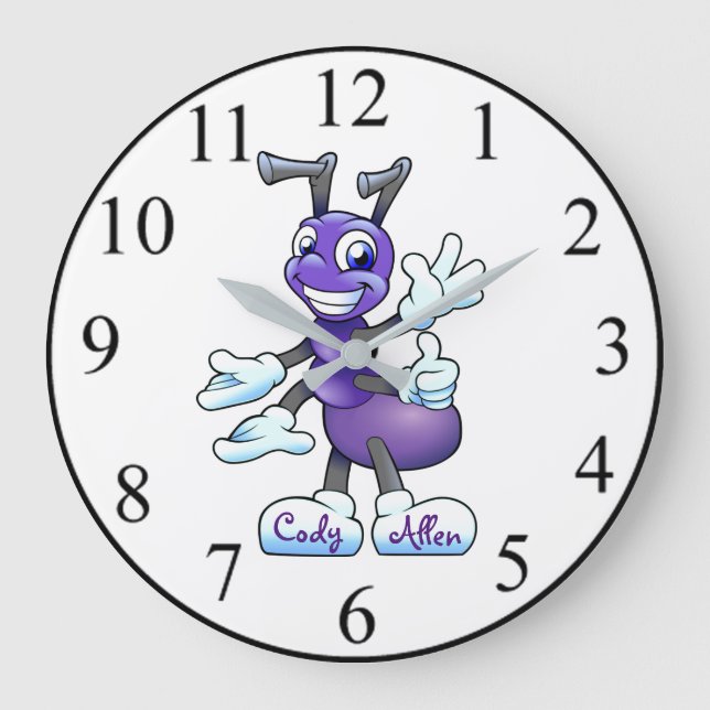 Cute Insect Large Clock (Front)