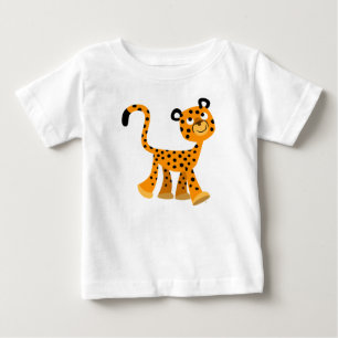Cute Insouciant Cartoon Cheetah Baby T-Shirt