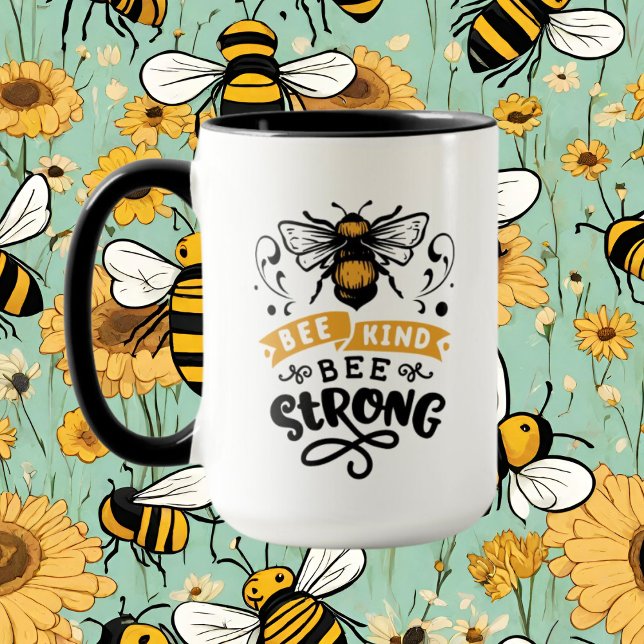 cute inspirational bee lovers word art  mug (Creator Uploaded)