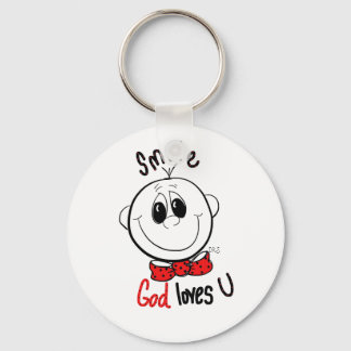 Cute inspirational pin key ring