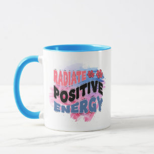 Cute inspirational word art positive mug