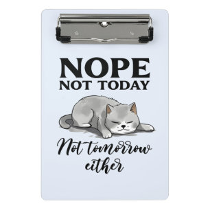 Cute Introvert Cat Mini Clipboard