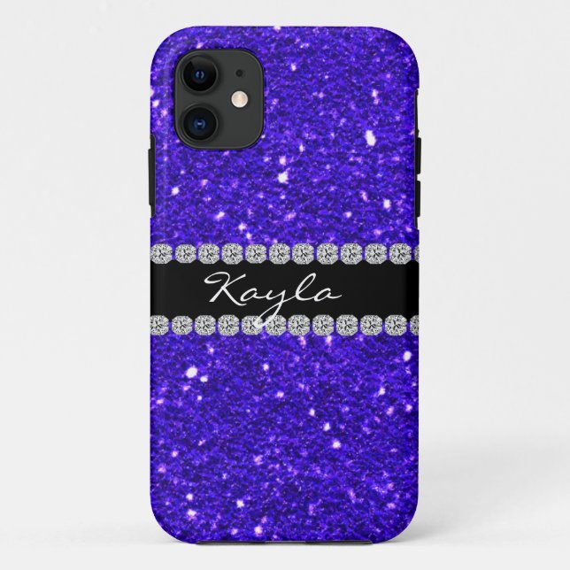 CUTE  IPHONE 5  CASE BLING ROYAL BLUE (Back)