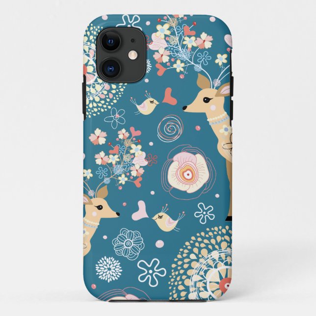 Cute iphone 5 cases, bird, deer Case-Mate iPhone case (Back)