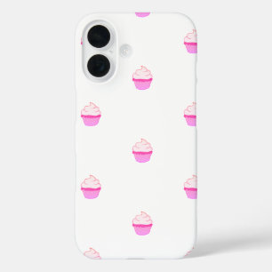 Cute iphone case with pink cupcake