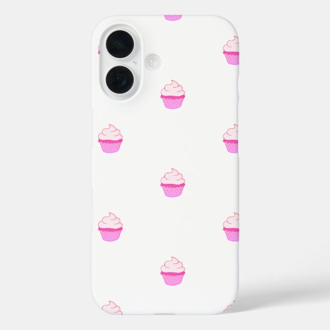 Cute iphone case with pink cupcake  (Back)