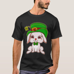 Cute Irish Bunny Dressed for St Patrick Day Irish T-Shirt