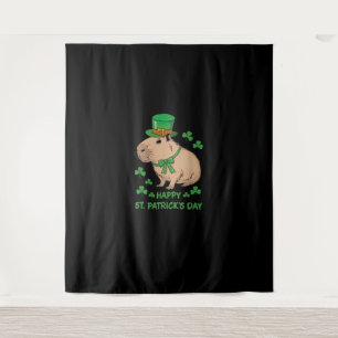 Cute Irish Capybara Leprechaun Happy St.Patrick's  Tapestry