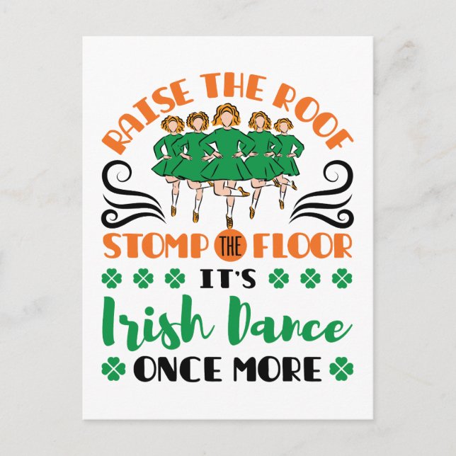 Cute Irish Dance Dancer Dancing  Postcard (Front)