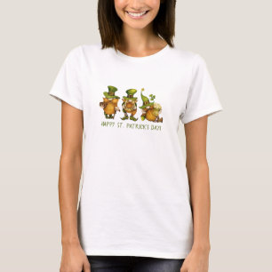 Cute Irish Gnomes Happy St Patrick's Day T-Shirt