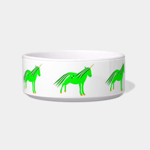 Cute Irish Green and Gold Unicorn Bowl