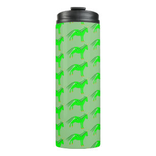 Cute Irish Green and Gold Unicorn Thermal Tumbler
