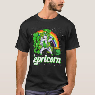 Cute Irish Green Dabbing Unicorn St Patricks Day L T-Shirt