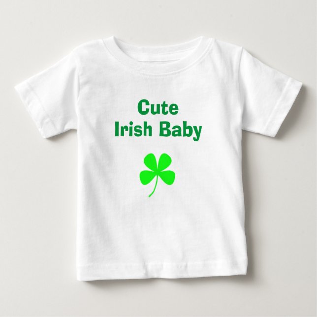 Cute Irish Green Shamrock St Patricks Day Baby T-Shirt (Front)