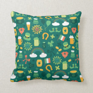Cute Irish Icon Pattern Cushion