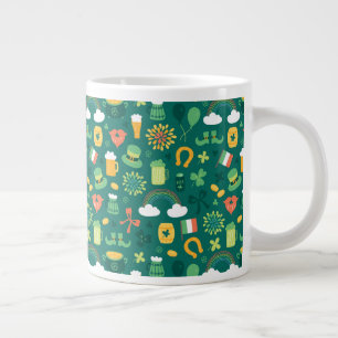 Cute Irish Icon Pattern Large Coffee Mug