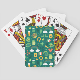 Cute Irish Icon Pattern Playing Cards