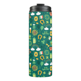 Cute Irish Icon Pattern Thermal Tumbler