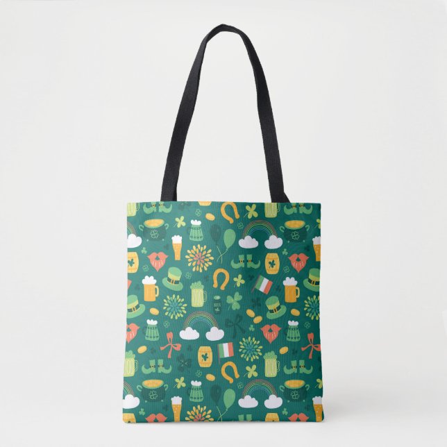 Cute Irish Icon Pattern Tote Bag (Front)