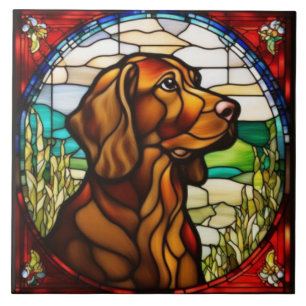Cute Irish Setter Decorative Tile