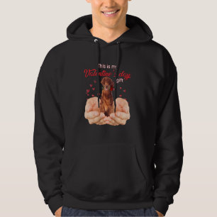 Cute Irish Setter This Is My Valentine S Day Pajam Hoodie