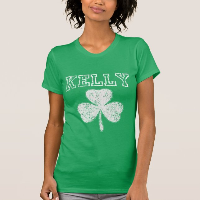 Cute Irish Shamrock Kelly t shirt (Front)