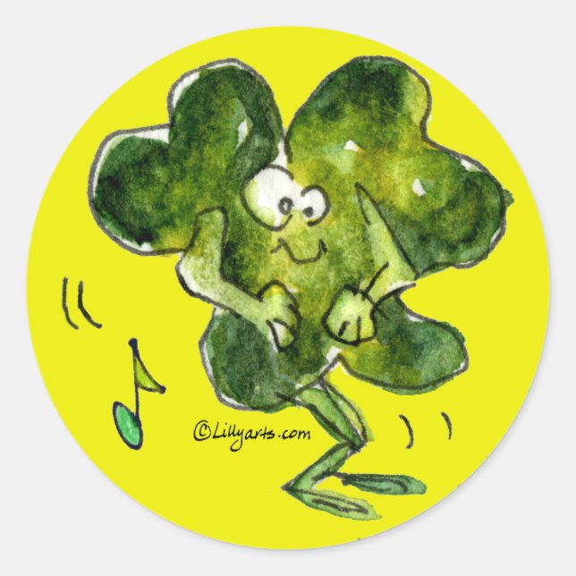 Cute Irish Shamrock n Roll 07 Sticker (Front)