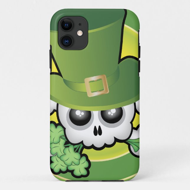 Cute Irish Skull Case-Mate iPhone Case (Back)