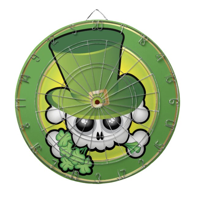 Cute Irish Skull Dartboard (Front)