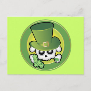 Cute Irish Skull Postcard
