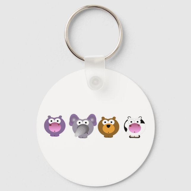 cute Irregular Critters Keychain (Front)
