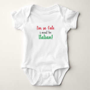 Cute Italian Baby Shower Bodysuit