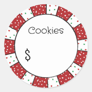 Cute Italian Christmas Cookies Price Tag Sticker