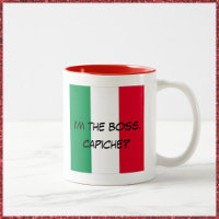 Cute Italian Flag I'm the Boss Mug
