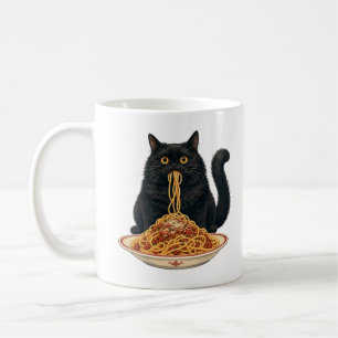 Cute Italian Food Lover Cat Design Coffee Mug