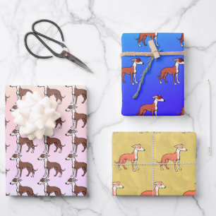 Cute Italian Greyhound Dog Wrapping Paper Sheet