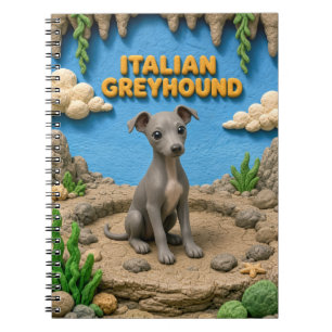 Cute Italian Greyhound Puppy, Baby Dog Notebook