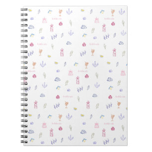 Cute Italian Minimalist Birthday Notebook
