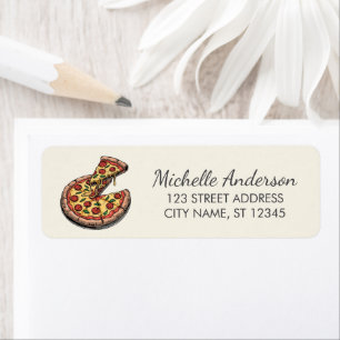 Cute Italian Pizzeria Pizza Return Address         Label
