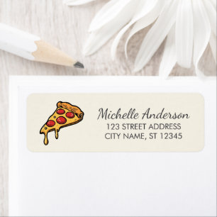 Cute Italian Pizzeria Pizza Return Address         Label