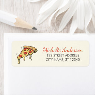 Cute Italian Pizzeria Pizza Return Address         Label