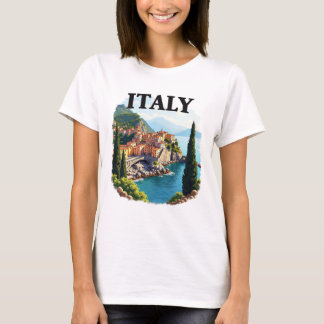 Cute Italy Seaside Scenic Travel Tee